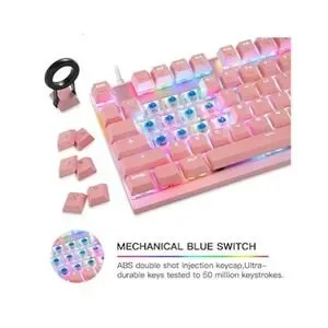 Gaming Mechanical Keyboard RGB Led‎ Backlit Wired With Anti-Dust Proof Switches