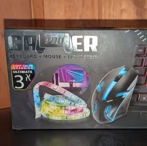 Gaming Set Keyboard Mouse & LED Light Strip With Remote