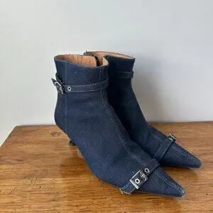 GANNI DENIM ANKLE BOOTS