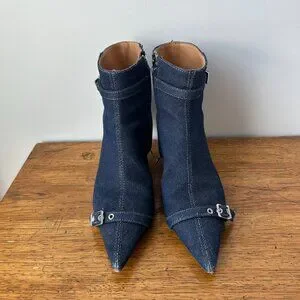 GANNI DENIM ANKLE BOOTS