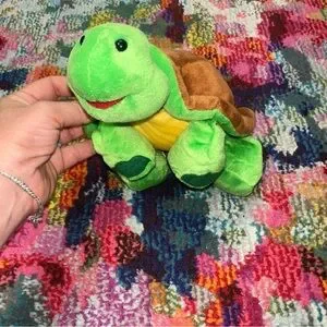 GANZ Webkinz Green and Brown Turtle Plush Toy