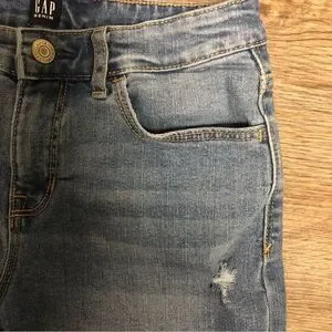 Gap Denim Stretch Midi Jean Shorts Girls Size 14 regular