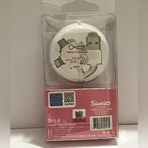 GARMMA Hello Kitty 3-in-1 Lightning Type-C Micro USB Extracted Extension Cable