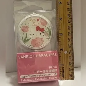 GARMMA Hello Kitty 3-in-1 Lightning Type-C Micro USB Extracted Extension Cable