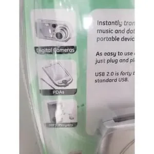 Ge HO97930 USB 2.0 Compact Flash I & II Microdrive Card Reader Plug And Play