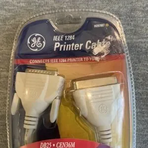 GE Printer Cable 6FT. IEEE 1284 DB25 CEN36M Parallel HO97887 Windows Compatible