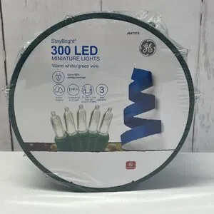 GE StayBright 300-Count 74.5-ft Warm White LED Miniature Christmas String Lights