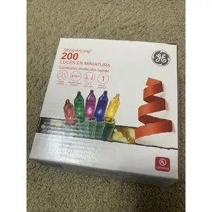 Ge String-A-Long 200 Miniature Lights Multicolor With Green Wire