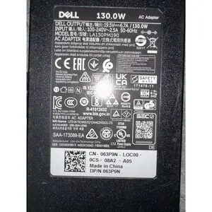 Genuine DELL 130W HA130PM190 AC Adapter Laptop Charger (2U)