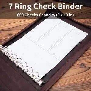Genuine Full Grain Leather Checkbook Portfolio