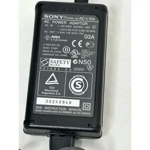 Genuine OEM Sony AC Adapter Power Supply Fits AC-L15A AC-L15B AC-L15 AC-L100