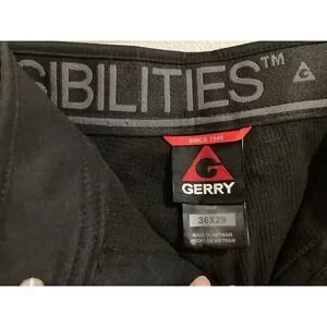 Gerry Explore Possibilities Outdoor Black Pants Men Size 36x29 Straight Leg
