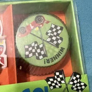 Get Set Go Cupcake Decor Set Race Car Liners And Car Picks Birthday Party