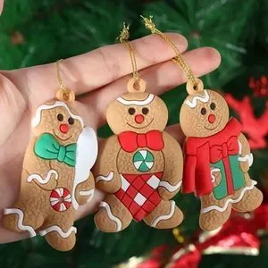 Gingerbread Cookies Ornaments Christmas Tree Hanging Pendant Decoration 12 pcs