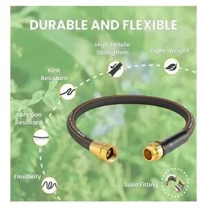 Giraffe Tools Garden Leader Hose 5/8 Inch X 2.5ft Male To Female Fittings