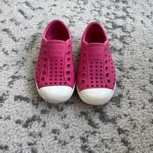 Girls Hot Pink Native Shoes Size 7C