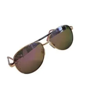 Girls Unicorn Rose Gold Rhinestone Aviator Sunglasses With Furry Sparkly Case