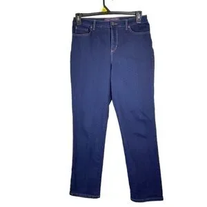 Gloria Vanderbilt Amanda size 8 short denim jeans classic 5 pocket straight leg