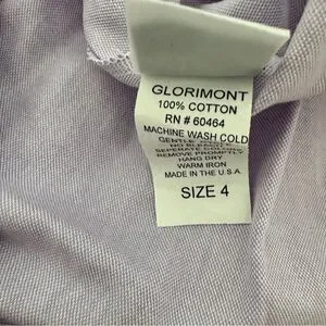 Glorimont Girls Purple Skirt With Floral Trim elastic Waist Size 4