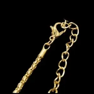 Gold And Brown Crystal Fish Pendant Necklace 27.5”. NWOT