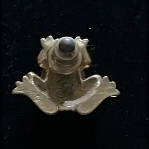 Gold And Green Frog Reptile Ornament