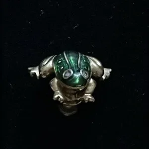 Gold And Green Frog Reptile Ornament