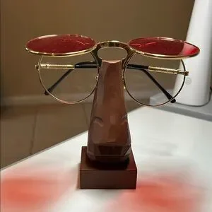 Gold And Red Sunglasses