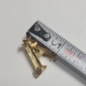Gold Angel Letter A Brooch