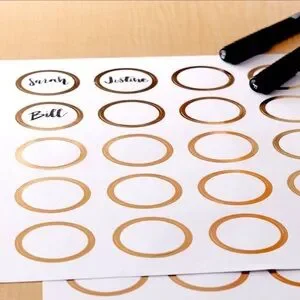 Gold Circle Stickers Round Envelope Seals Gift Wrapping Accent Posh Packages NWT