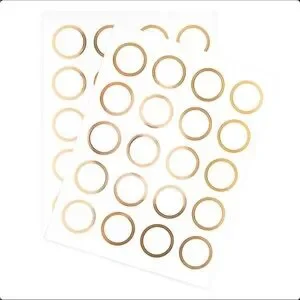 Gold Circle Stickers Round Envelope Seals Gift Wrapping Accent Posh Packages NWT