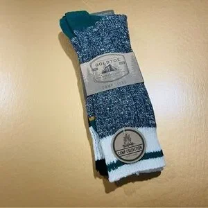 GOLD TOE Camp Socks Light Cushion 2 Pairs Shoe Size 6-12.5