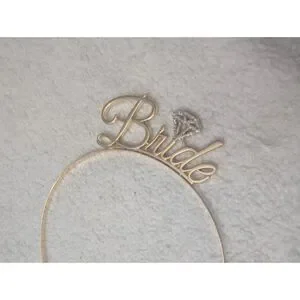 Gold-Tone 'Bride' Wedding "Bride To Be" Party Bachelorette Tiara Crown Headband
