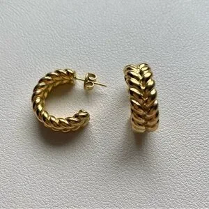 Gold-Tone Hoop Earrings