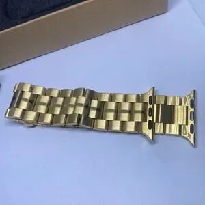 Gold Tone Stainless Steel Apple Watch Libra Gemini Band 38/40mm