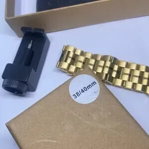 Gold Tone Stainless Steel Apple Watch Libra Gemini Band 38/40mm