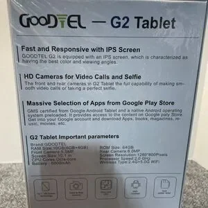 Goodtel G2 10.1" Tablet Red Ram 10GB Front And Rear Camera 6000mAh Battery
