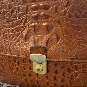 Gorgeous Brown Crocodile Embossed Leather Men's Briefcase Bag Executive VIP