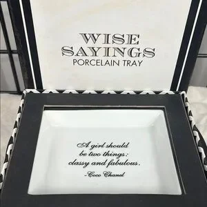 Gorgeous trinket dish with quote from CoCo Chanel Great gift idea Gift Wrapp