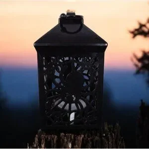 Gothic Black Decorative Lantern Battery Operated Light Witchy Decor
