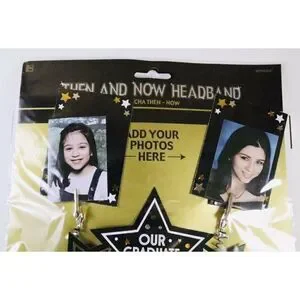 Graduation Then And Now Headband Customizable Celebrate Photo Prop Party Memory