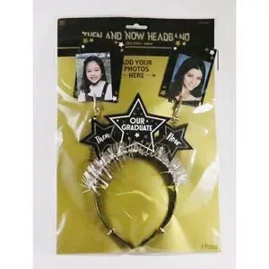 Graduation Then And Now Headband Customizable Celebrate Photo Prop Party Memory