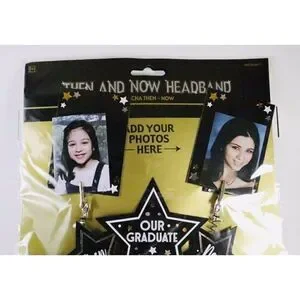 Graduation Then And Now Headband Customizable Celebrate Photo Prop Party Memory