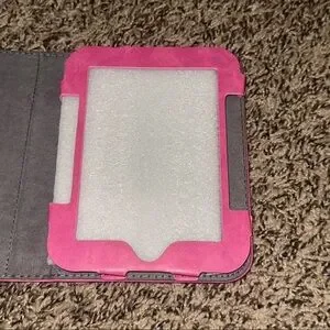 Gray And Pink EBook Reader Case With Protective Frame