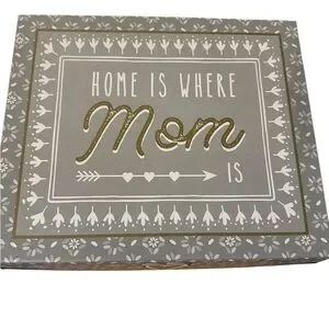 Gray and White Keepsake Box Gray and White Keepsake Box