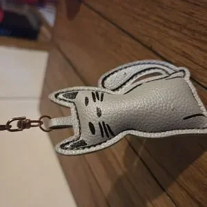 Gray Cat Keychain