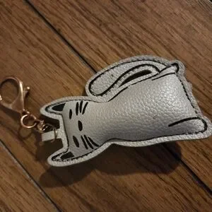 Gray Cat Keychain