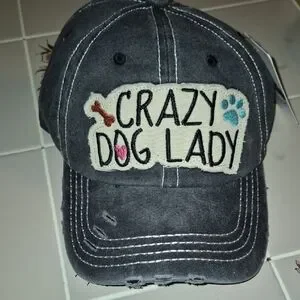 Gray Crazy Dog Lady Cap-NWT