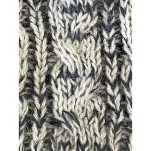 Gray Cream Knit Cotton Pet Leg Warmers Size S