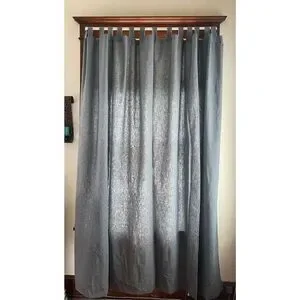 Gray Room Window Cotton Lined Relaxed Light Filtering Blackout Curtains Drapes L