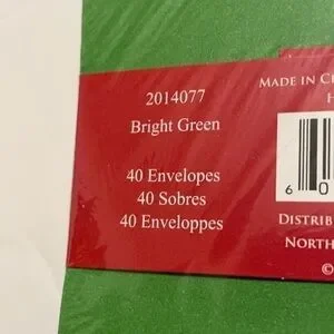 Great Papers Holiday Celebration Festive Red Green Envelopes 40 Pack
